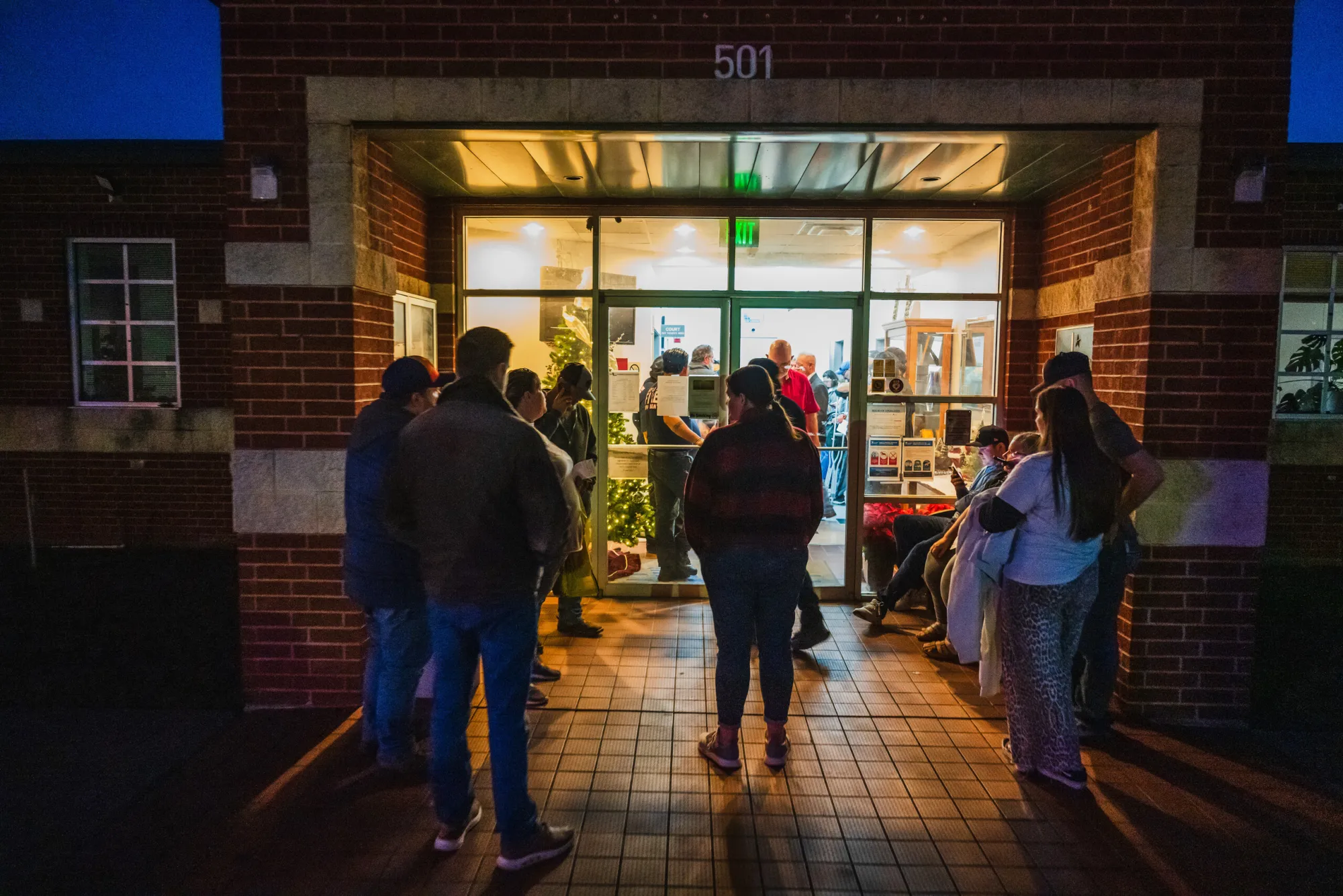 Community members protesting the Infrakey data center